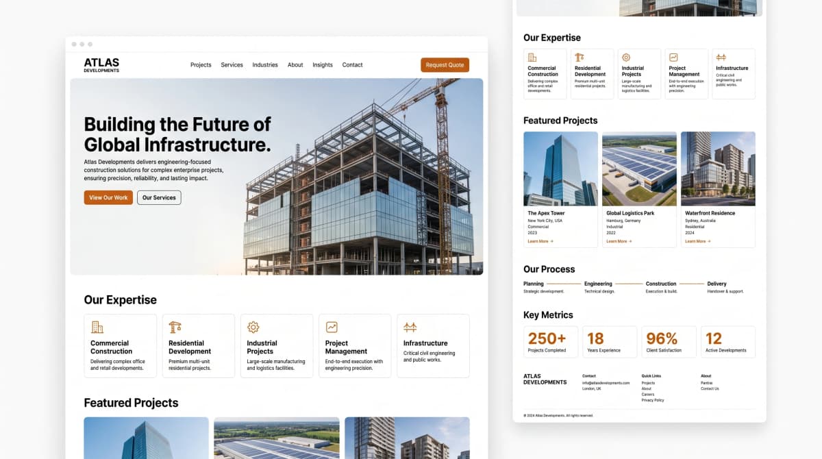 Construction Company Website